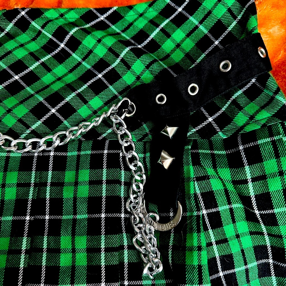 ROYAL BONES (TRIPP NYC) Green Plaid Skirt